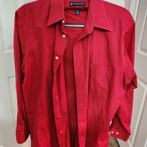 Stafford Red Dress Shirt